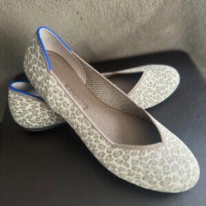Rothy Flats- khaki leopard print pattern- never worn/used